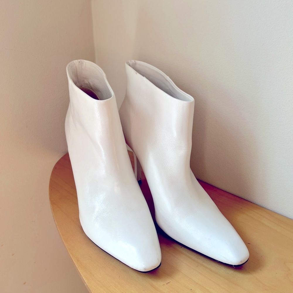 White Kitten Heel Boots